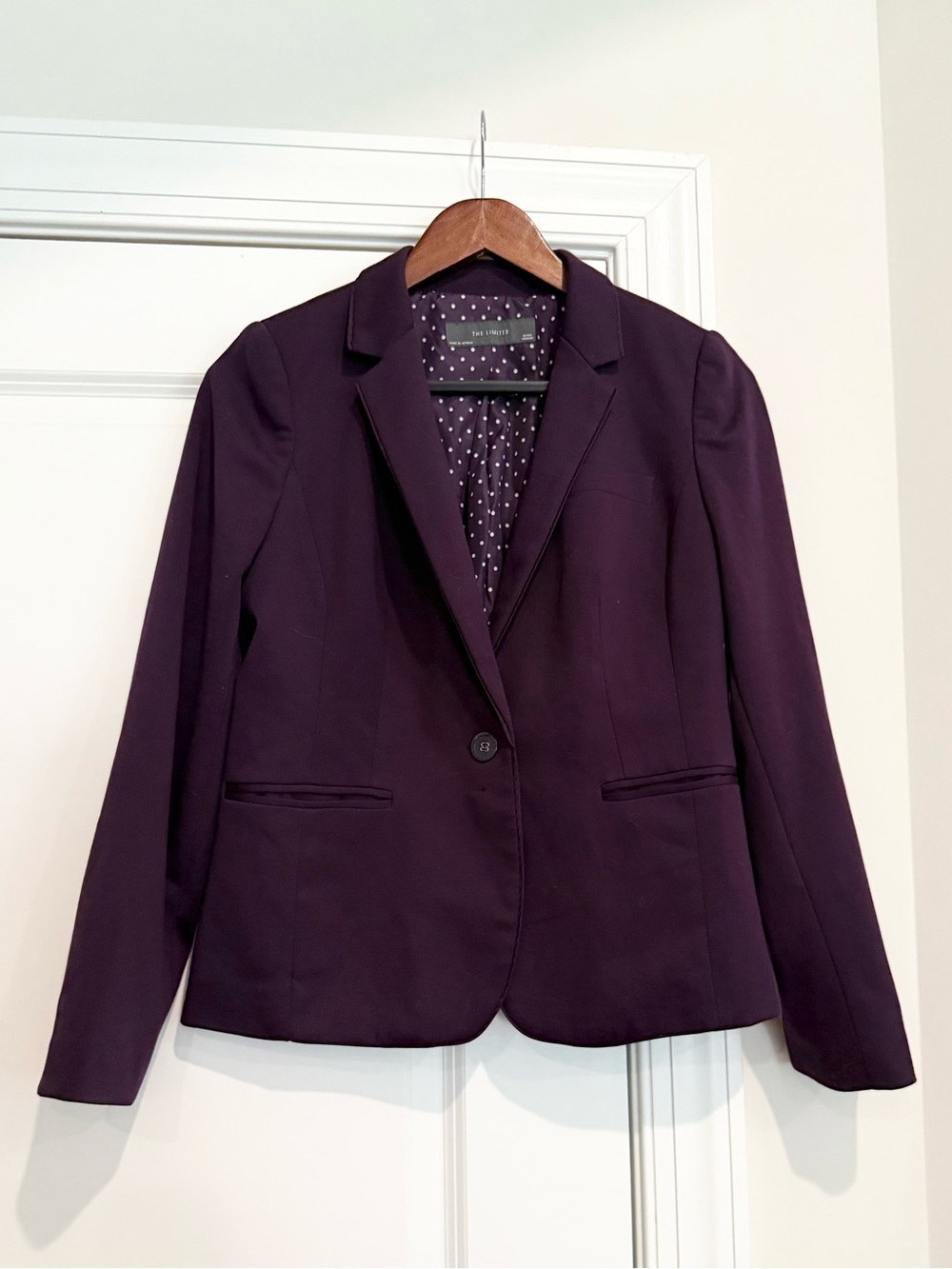 The Limited Deep Purple Single-Button Blazer